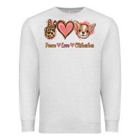Oatmeal Heather Peace Love Chihuahua Premium Sweatshirt - Jasminsmagicworld