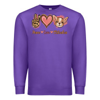 Purple Peace Love Chihuahua Premium Sweatshirt - Jasminsmagicworld