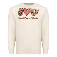 Sandshell Peace Love Chihuahua Premium Sweatshirt - Jasminsmagicworld