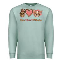 Seafoam Peace Love Chihuahua Premium Sweatshirt - Jasminsmagicworld