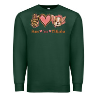 Sports Green Peace Love Chihuahua Premium Sweatshirt - Jasminsmagicworld