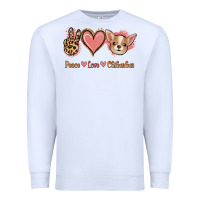 White Peace Love Chihuahua Premium Sweatshirt - Jasminsmagicworld
