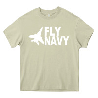 Mossy fly navy Heavy Core Tee - DesigneFamous