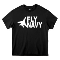 Black fly navy Heavy Core Tee - DesigneFamous