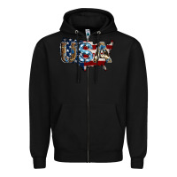 Black usa american flag background Zipper Hoodie - Jasminsmagicworld