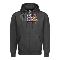 Charcoal Heather usa american flag background Zipper Hoodie - Jasminsmagicworld