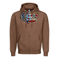 Chestnut usa american flag background Zipper Hoodie - Jasminsmagicworld