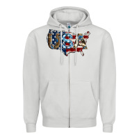 Dove Grey usa american flag background Zipper Hoodie - Jasminsmagicworld