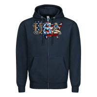 Navy usa american flag background Zipper Hoodie - Jasminsmagicworld