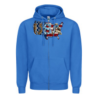 True Royal usa american flag background Zipper Hoodie - Jasminsmagicworld