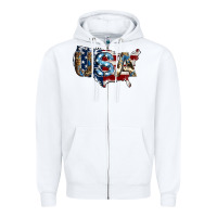 White usa american flag background Zipper Hoodie - Jasminsmagicworld