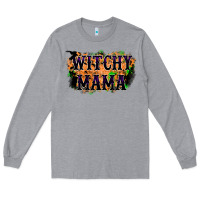 Heather Grey witchy mama Long Sleeve Tee - RacoonDesign