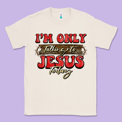 I'm Only Talking To Jesus Today Christmas Classic Tee Designed By Barkaloodesign