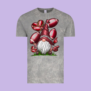 American Football Gnome Vintage Tee Designed By Cowhidedigitalart