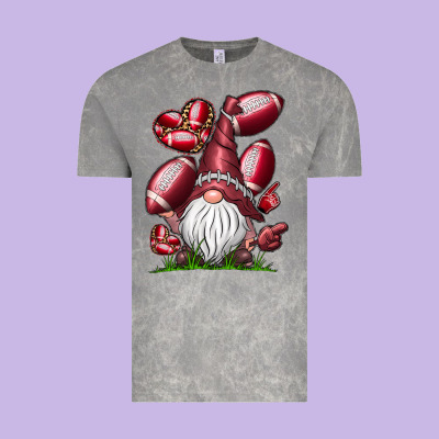 American Football Gnome Vintage Tee Designed By Cowhidedigitalart
