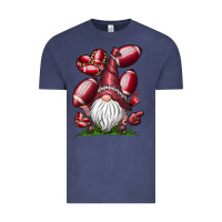 Vintage Denim American Football Gnome Vintage Tee - CowhideDigitalArt