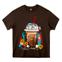 Chocolate Brown Dentist Frappe Coffee Heavy Core Tee - FaDigitalArtStudio