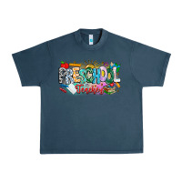 Midnight Navy Precschool Teacher Urban Heavy Tee - CowhideDigitalArt