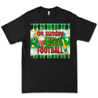 Black on sunday we watch football tumbler Premium Tee - BundleAndBundleShop