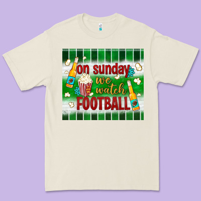 On Sunday We Watch Football Tumbler Premium Tee Designed By Bundleandbundleshop