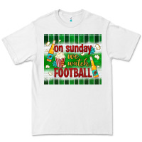 White on sunday we watch football tumbler Premium Tee - BundleAndBundleShop