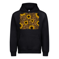 Black leopard sunflowers background Urban Hoodie - RanaPortraitStore