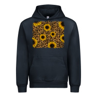 Navy leopard sunflowers background Urban Hoodie - RanaPortraitStore