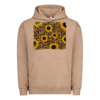 Pigment Burro leopard sunflowers background Urban Hoodie - RanaPortraitStore