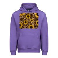 Tulip leopard sunflowers background Urban Hoodie - RanaPortraitStore