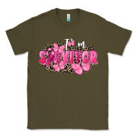 Army Green I' m survivor Breast Cancer Classic Tee - FaDigitalArtStudio