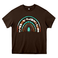 Chocolate Brown Western Rainbow Heavy Core Tee - Jasminsmagicworld
