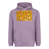 Lavender School Bus Pattern Heavyweight Hoodie - Jasminsmagicworld