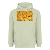 Matcha School Bus Pattern Heavyweight Hoodie - Jasminsmagicworld