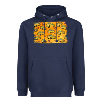 Navy School Bus Pattern Heavyweight Hoodie - Jasminsmagicworld