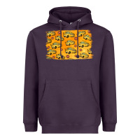 Plum School Bus Pattern Heavyweight Hoodie - Jasminsmagicworld