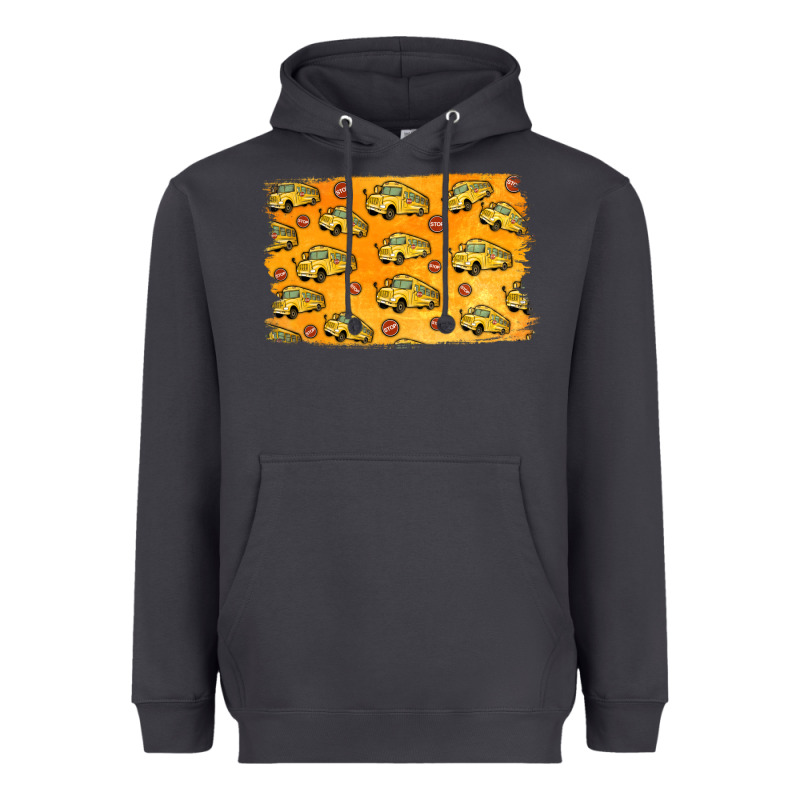 School Bus Pattern Heavyweight Hoodie by Jasminsmagicworld | Teevron