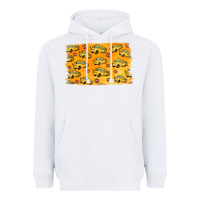 White School Bus Pattern Heavyweight Hoodie - Jasminsmagicworld
