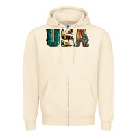 Sandshell usa basic bold font western Zipper Hoodie - Jasminsmagicworld