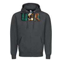 Smoke usa basic bold font western Zipper Hoodie - Jasminsmagicworld