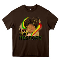 Chocolate Brown I am black history Heavy Core Tee - FaDigitalArtStudio