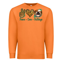 Carrot Peace Love Bulldog Premium Sweatshirt - Jasminsmagicworld