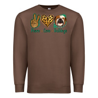 Chestnut Peace Love Bulldog Premium Sweatshirt - Jasminsmagicworld