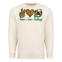 Sandshell Peace Love Bulldog Premium Sweatshirt - Jasminsmagicworld