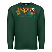 Sports Green Peace Love Bulldog Premium Sweatshirt - Jasminsmagicworld