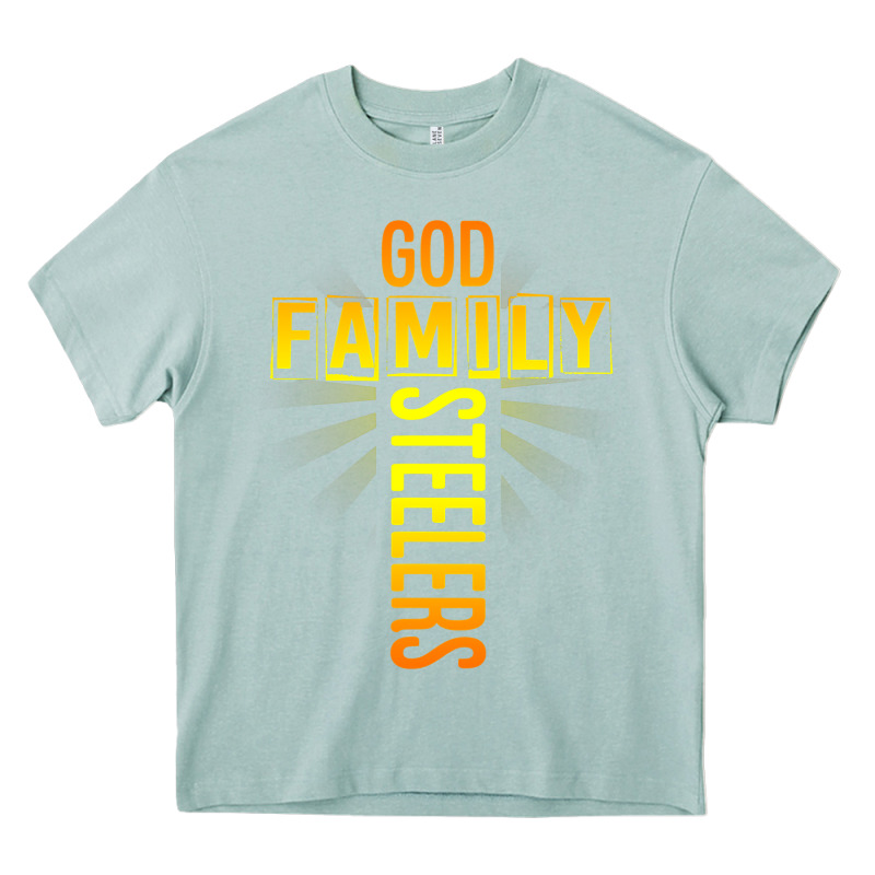 God Family Steeler Shirt Father's Day Gift Tee T Shirt Heavy Core Tee by DesigneFamous | Teevron