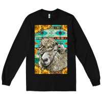 Black Western Lincoln Sheep Long Sleeve Tee - LillyAllenDesigns