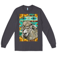 Smoke Western Lincoln Sheep Long Sleeve Tee - LillyAllenDesigns