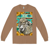 Toasted Coconut Western Lincoln Sheep Long Sleeve Tee - LillyAllenDesigns
