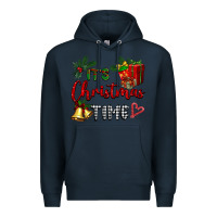 Navy it's Christmas time Premium Hoodie - BarkalooDesign