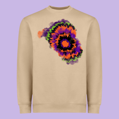 Tie Dye Patch Heavyweight Sweatshirt Designed By Ranaportraitstore